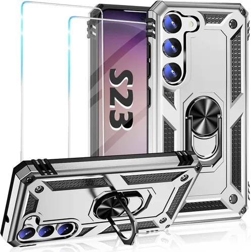 Miniatura 28 de Vaki Funda para Samsung Galaxy S22 5G con protector de pantalla integrado de grado militar, cubierta dura y resistente, funda resistente para Galaxy