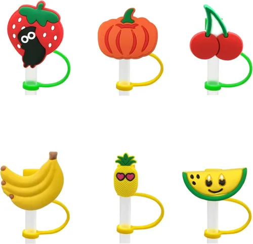Miniatura 12 de 6 fundas de silicona para pajilla, tapas de pajilla, tapones reutilizables para pajilla, tapones de paja de silicona, fundas para popote de Cubierta