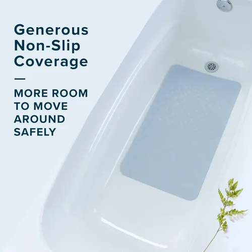 Miniatura 2 de SlipX Solutions Tapete de seguridad de goma grande y duradero de 27 x 15 pulgadas, siéntete seguro y seguro en tu baño o ducha, textura de Gris
