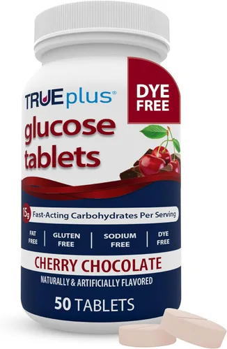 Miniatura 14 de TRUEplus® Tabletas de glucosa, sabor surtido (uva, frambuesa, naranja), botella de 50 unidades (1)