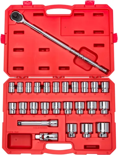 Miniatura 9 de TEKTON Juego de llaves de vaso y trinquete de 12 puntos poco profundos de 3/4 pulgadas con estuche, 24 piezas (3/4 - 2 pulgadas) SKT35105