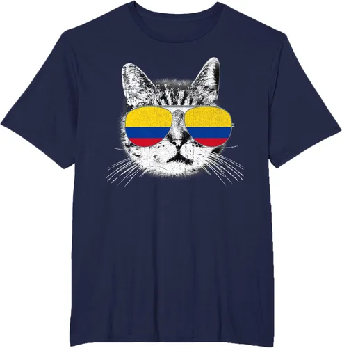 Miniatura 63 de Camisa de bandera de Colombia, orgullo colombiano, gato, hombres, mujeres, niños, camiseta de regalo