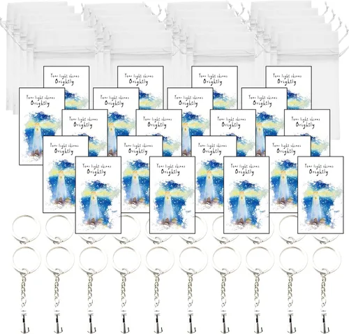 Miniatura 4 de Smiling Wisdom 20 regalos a granel Empleado ilumina un camino para otros tarjetas y regalo de faro 60 piezas personal del equipo maestros