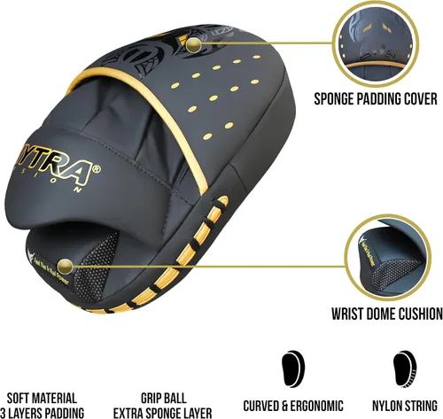 Miniatura 3 de Mytra Fusion Boxing Pads - Focus Mitts MMA Muay Thai Boxing Mitts for Kickboxing Training and Martial Arts
