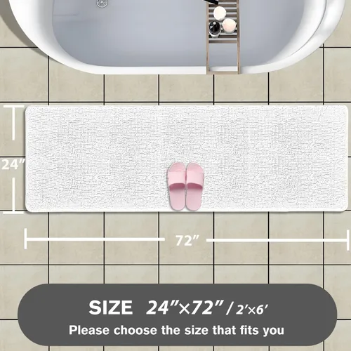 Miniatura 489 de Alfombra de baño pequeña de 12 x 18 pulgadas, lavable y absorbente, antideslizante, alfombra de baño de felpilla gruesa y suave para baño, ducha