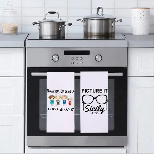 Miniatura 3 de LXOMILL Toallas de Cocina Divertidas, Regalos para Amigas, Regalos de Cumpleaños de Oro para Mujeres Mejores Amigas Chicas Mamá, Juego de Toallas