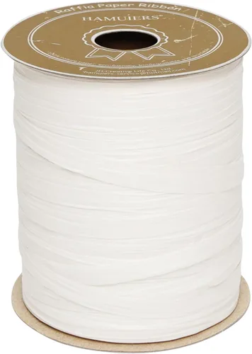Miniatura 14 de Cinta de rafia para envoltura de regalos, cordel de papel de embalaje, cinta de manualidades hilo de rafia para crochet - 1/4 pulgadas de ancho, 100