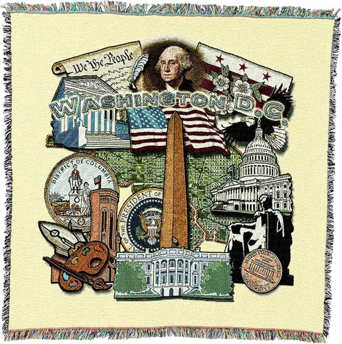 Miniatura 56 de Pure Country Weavers State of Alabama - Manta cuadrada para regalo, manta de tapiz tejida de algodón, fabricada en los Estados Unidos