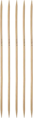 Miniatura 14 de Harfington - 5 piezas de agujas de tejer de bambú de doble punta, tamaño US 1 (2.25 mm), carbonizadas, 7.9 pulgadas (20 cm) rectas para tejer a