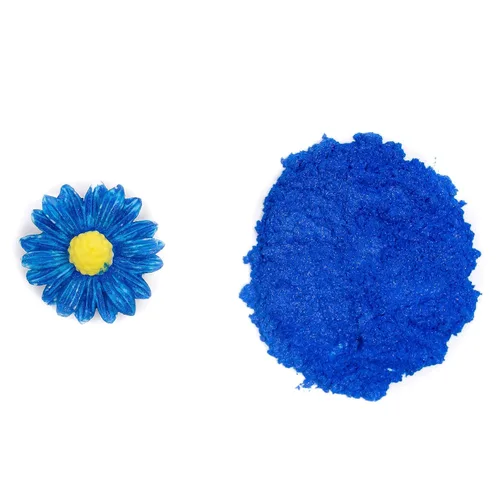 Miniatura 2 de Sunflower Sugar Art Super Blue Luster Dust Colorante alimentario – Polvo metálico súper azul brillante para decoración de pasteles, chocolates