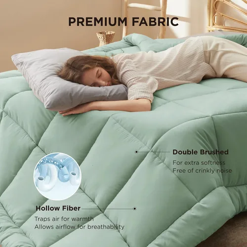 Miniatura 155 de Bedsure Relleno de edredón – Edredones acolchados tamaño King, edredón para todas las estaciones, ropa de cama alternativa de plumón suave, con 8