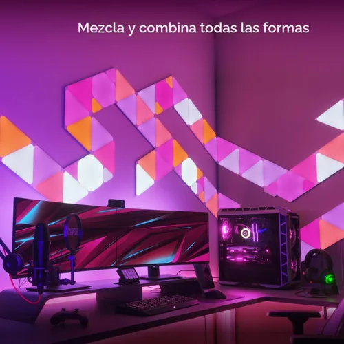 Miniatura 8 de Nanoleaf Shapes Hexagons Smarter KIT 7 Paneles - Multicolor