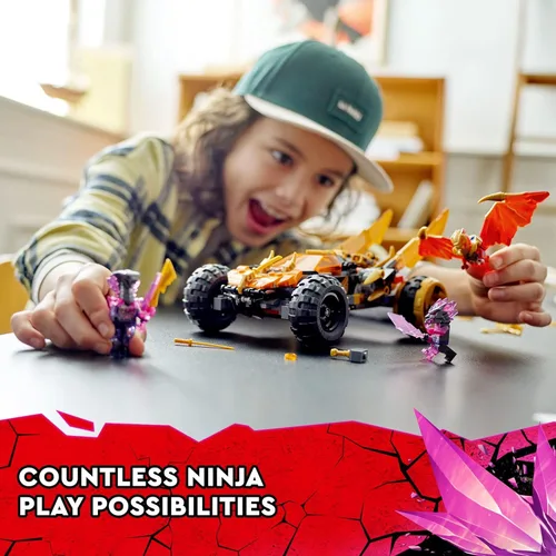 Miniatura 3 de LEGO NINJAGO Cole's Dragon Cruiser - Juguete para coche, 71769 Ninja Toys con Kai dorado, Cole y minifiguras de guerrero serpiente, regalos
