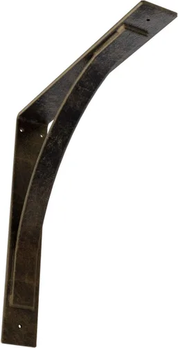 Miniatura 91 de Soporte de acero Morris de 3 pulgadas de ancho x 6 pulgadas de profundidad x 6 pulgadas de alto, latón envejecido