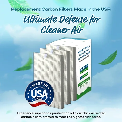 Miniatura 2 de Breathe Naturally Filtros de aire de repuesto "R" compatibles con el purificador de aire Honeywell serie HPA300, HPA200 y HPA100 – Filtro HEPA True