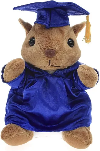 Miniatura 9 de Plushland Juguetes de peluche de ardilla, regalos para el día de graduación, texto personalizado, nombre o logotipo de tu escuela en el vestido, lo