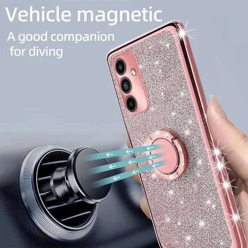 Miniatura 6 de Funda para Samsung Galaxy A15 0.18 oz, Gabb Phone 4 Pro para mujeres y niñas, con purpurina de cristal suave TPU transparente de lujo, bonita funda
