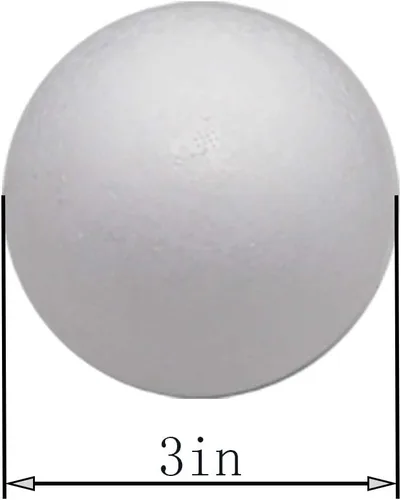 Miniatura 2 de Crafjie Bolas de espuma para manualidades de 3 pulgadas de diámetro, paquete de 15 bolas de espuma de poliestireno suave, para decoración del hogar