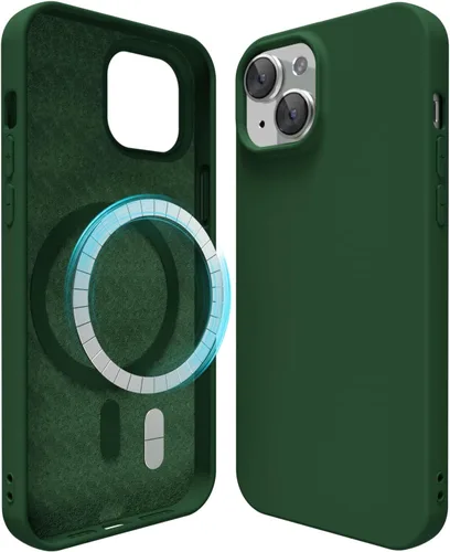 Miniatura 87 de oakxco Funda de silicona para iPhone 12 Pro Max, magnética, compatible con carga inalámbrica Magsafe, cubierta protectora de goma suave y delgada