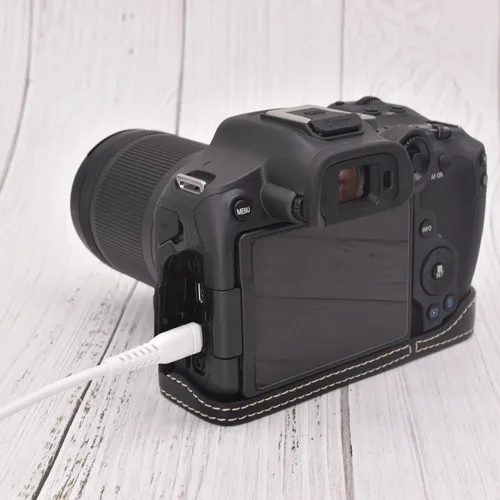 Miniatura 8 de Rieibi EOS R7 Quality PU Leather Half Case - Agarre para cámara sin espejo Canon EOS R7 - Negro