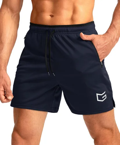 Miniatura 21 de G Gradual Pantalones cortos de correr para hombre con bolsillos con cremallera, secado rápido, gimnasio, atletismo, entrenamiento, pantalones cortos