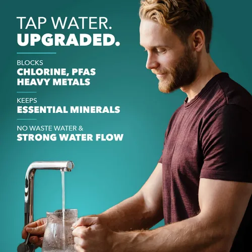 Miniatura 3 de CuZn Filtro de agua debajo del fregadero para grifo del fregadero, 20 K galones o 2 años de vida útil de filtración, reduce PFAs, PFOS, plomo