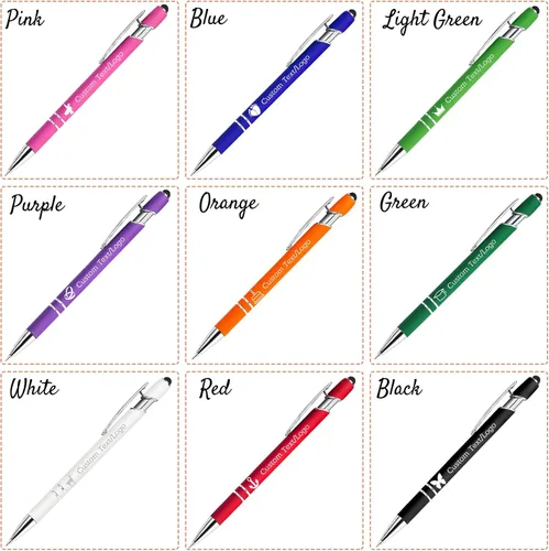 Miniatura 2 de Bolígrafos personalizados personalizados con nombre y logotipo, bolígrafo grabado, bolígrafos personalizados para oficina, negocios, lápiz