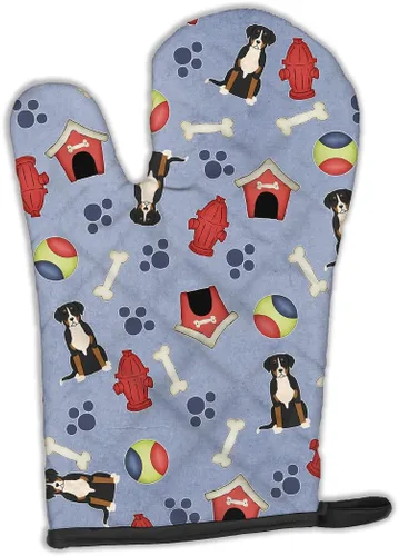Miniatura 235 de Caroline's Treasures BB2732OVMT Dog House Collection Border Collie - Guante de horno grueso resistente al calor para sartenes calientes y horno