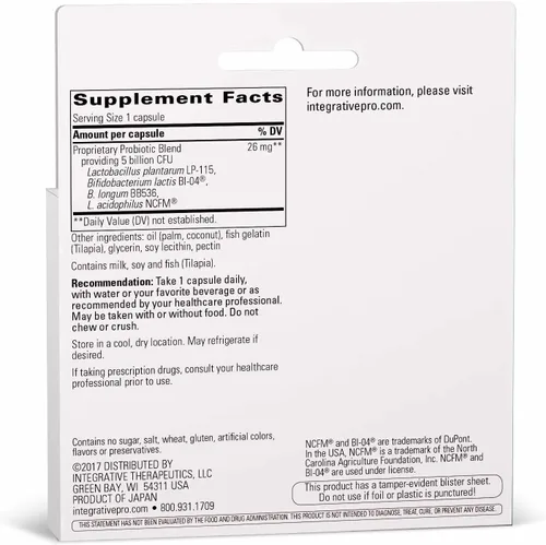 Miniatura 2 de Integrative Therapeutics Probiotic Pearls Advantage - Apoyo para la salud intestinal* - Suplemento diario con lactobacillus y bifidobacteria - No