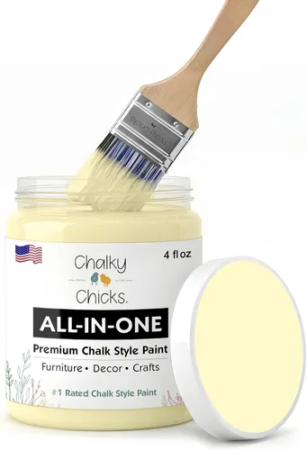 Miniatura 11 de Chalky Chicks - Pintura mate a la tiza, no requiere lijado, 4 onzas líquidas, color gris oscuro (Gun Metal Gray), para muebles, pintura sin Gris