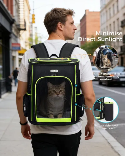 Miniatura 8 de BAGLHER Bolsa de viaje retráctil para mascotas, mochila retráctil para suministros para mascotas