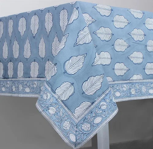 Miniatura 39 de Ridhi Mantel rectangular de algodón con estampado de bloque a mano amarillo mostaza, 102 x 48 pulgadas, reutilizable, decorativo para uso diario