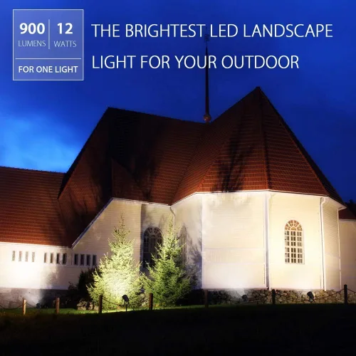 Miniatura 6 de SUNVIE Iluminación LED de paisaje al aire libre, 12 W, luces de graden impermeables, focos LED COB con soporte de púas para lámpara decorativa