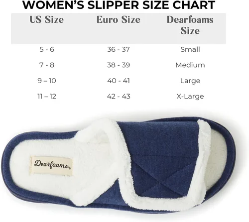 Miniatura 5 de Dearfoams womens Adjustable IndoorOutdoor Machine Washable Memory Foam Slide
