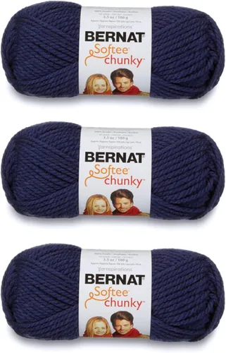Miniatura 31 de Ovillo sólido Bernat Softee Chunky, Acrílico, Rojo Berry, Paquete de 1