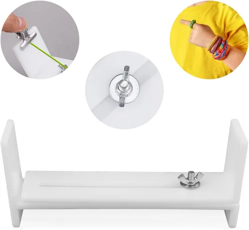 Miniatura 3 de PEUTIER Plantilla de pulsera, kit de pulseras de paracaídas ajustables en forma de U, fabricante de pulseras con 2 clips para tejer cuerda