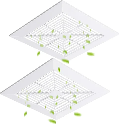 Miniatura 8 de Baquler 1 cubierta de ventilador de baño de 9.84 x 9.84 pulgadas con resortes, cuadrado para techo o pared para parrilla de techo, compatible