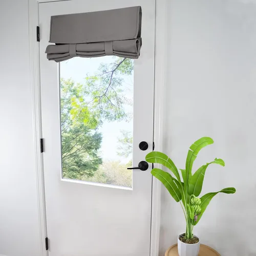 Miniatura 39 de WdFour Cortinas de puerta francesa con tacto sedoso, aislamiento térmico, reducción de ruido, cortinas opacas para puerta de vidrio y oficina