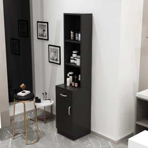 Miniatura 5 de Paddie Estaciones de peluquería de montaje en pared para estilista, juego de equipos de peluquería para estilista, muebles de spa de belleza