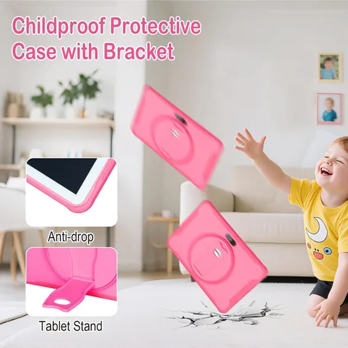 Miniatura 4 de Trayoo Tableta para niños, tableta de 10.1 pulgadas para niños con funda incluida, almacenamiento 64G, cámara dual, WiFi, aplicaciones educativas