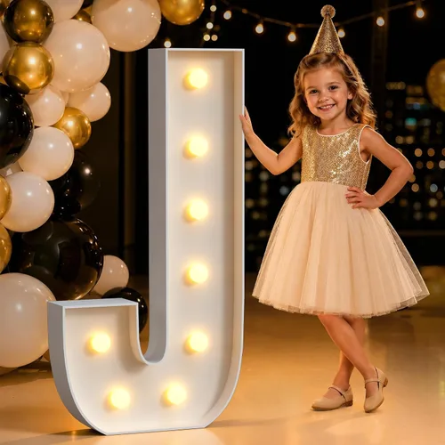 Miniatura 18 de Mixifox Letras de marquesina de 3 pies en Y, letras grandes iluminadas de 3 pies de alto con luces, letra grande para boda, compromiso, graduación