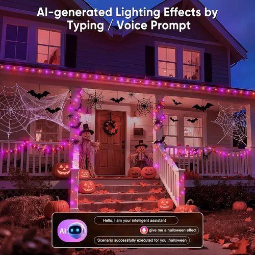 Miniatura 8 de Ollny - Luces de Navidad inteligentes de 131 pies, 400 LED, luces de árbol de Navidad que cambian de color con control remoto y aplicación, luces