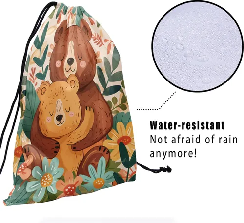 Miniatura 116 de Bolsa de agarre de gimnasia de piel de animal, bolsa de gimnasia con cordón ajustable, bolsa de cuerda para fauna silvestre, Mariposas Galaxy