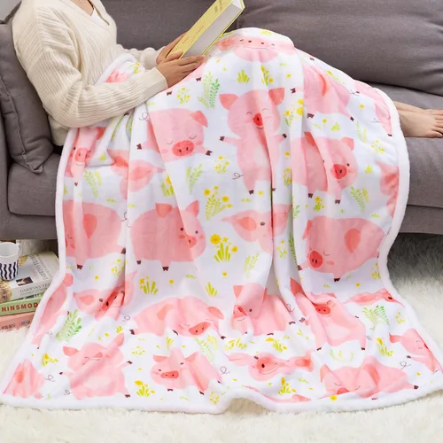 Miniatura 10 de Manta de cerdo, cerdito rosa para niñas, mantas de animales de peluche para niños y adultos, cerdos en una manta, regalos para amantes