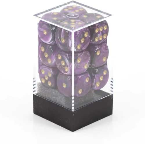 Miniatura 3 de DND - Juego de dados Chessex D&D de 0.630 in, juego de dados poliédricos de plástico vórtice morado y dorado, dados de mazmorras y dragones, incluye