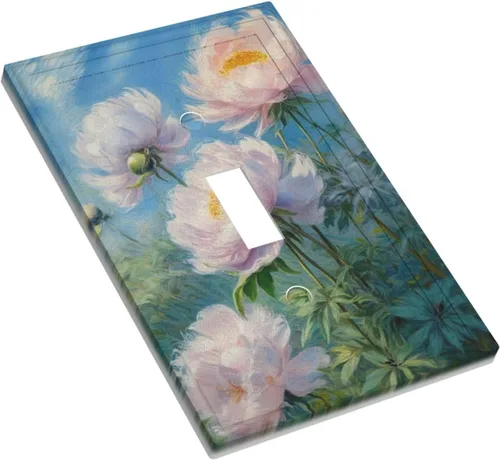 Miniatura 3 de Decorativo Arte Interruptor de Luz Cubiertas de Pintura al óleo Estilo Flores Placa de Pared de Interruptor de Interruptor Decorativo Placa