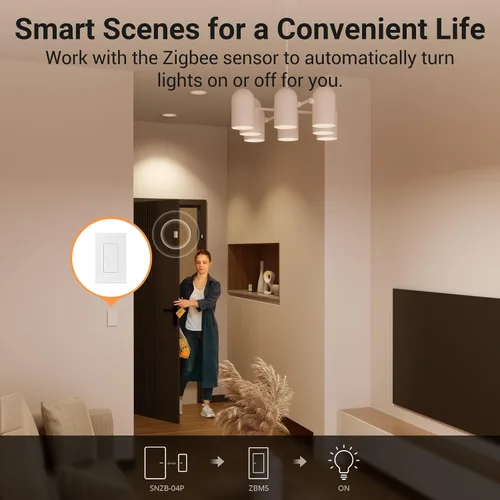 Miniatura 5 de SONOFF Zigbee Interruptor de Luz Inteligente, Requiere Hub SONOFF Zigbee, Interruptor Inteligente, Interruptor Inteligente Sin Neutro o con Neutro