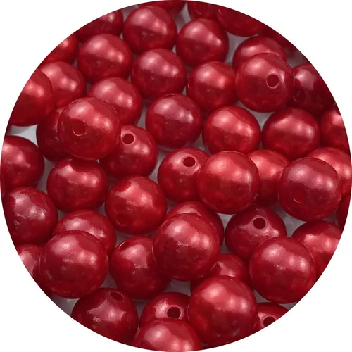 Miniatura 32 de 100 cuentas de perlas para manualidades, perlas de resina de 0.47 pulgadas para hacer joyas, cuentas redondas a granel con agujero para collares