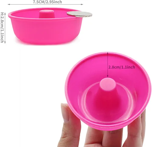 Miniatura 6 de 24 moldes de silicona para donas, antiadherentes, para magdalenas, tazas reutilizables para hornear, fáciles de limpiar, sartenes para horno