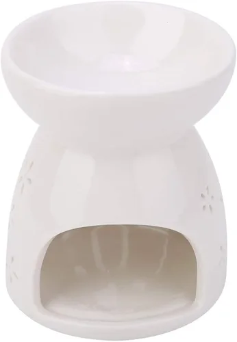 Miniatura 3 de AUNMAS Candelabro blanco con fragancia de cerámica, lámpara de noche, esencia, aceite, incienso, aromaterapia, estufa para decoración del hogar